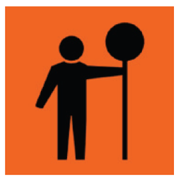 Victoria Multi Message Sign 600 x 600mm Class 1 Reflective - Stop go Man (symbol)