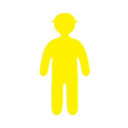 [YELMAN] 1200 x 1800mm Coreflute Yellow Man Cut Out - Hands Down