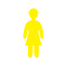 [YELWOM] 1200 x 1800mm Coreflute Yellow Women Cut Out - Hands Down